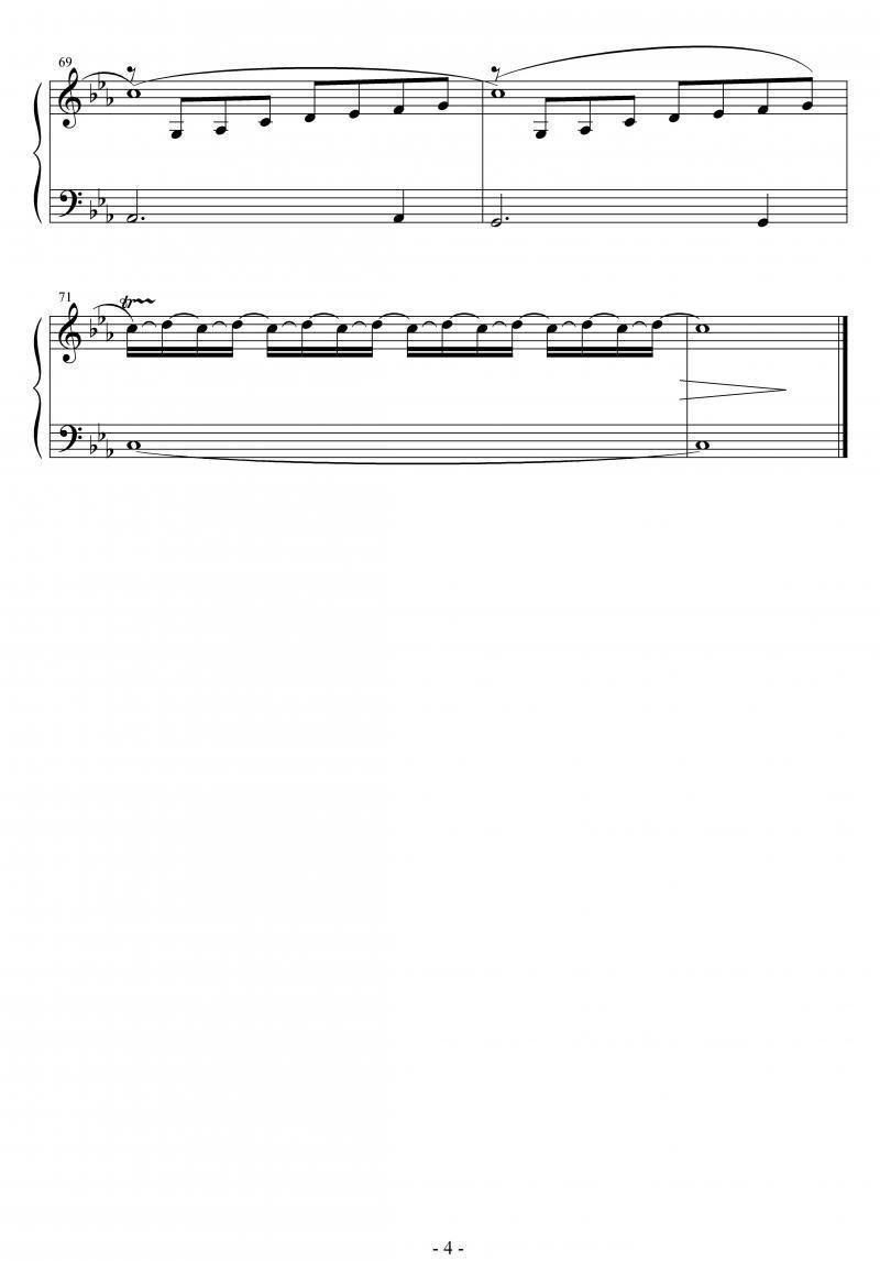 oblivion（遗忘）（传统低音手风琴）手风琴曲谱（图4）