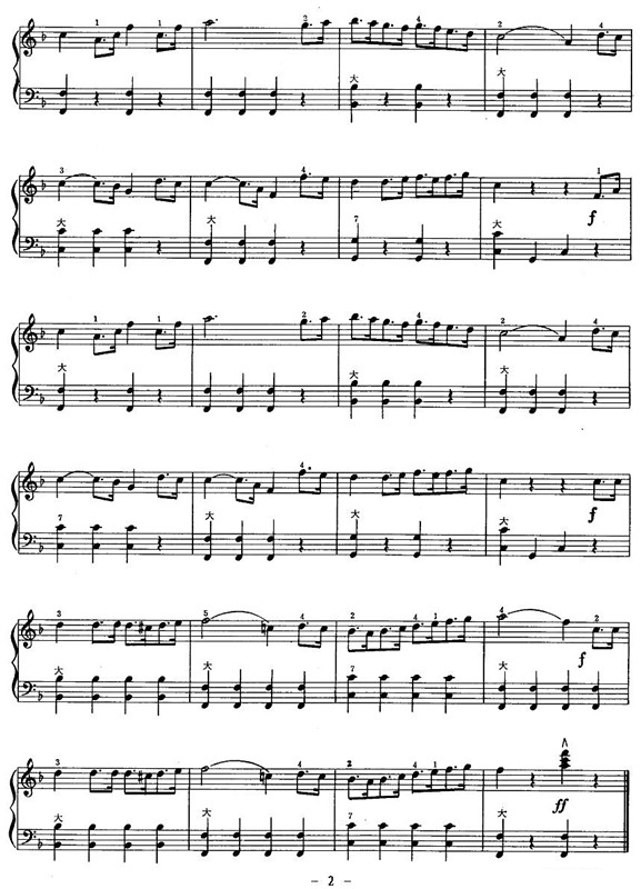 进行曲手风琴曲谱（图2）