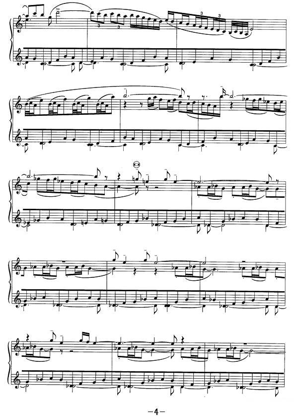 春天组曲之二手风琴曲谱（图4）