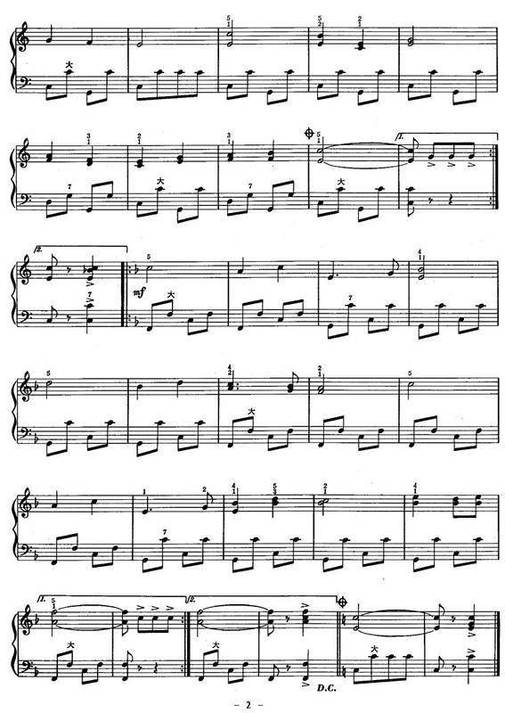 进行曲（手风琴）手风琴曲谱（图2）