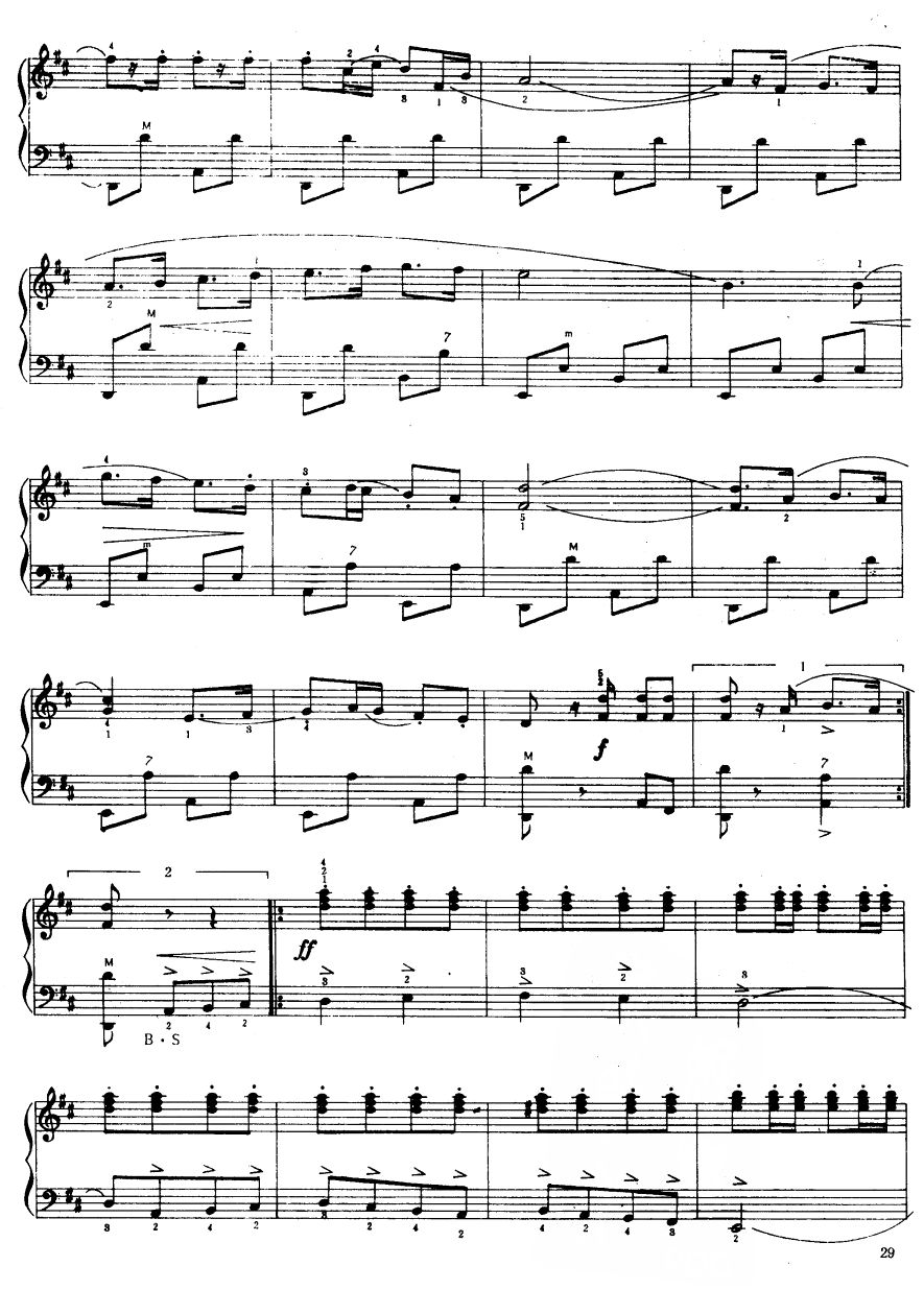 神枪手进行曲手风琴曲谱（图2）