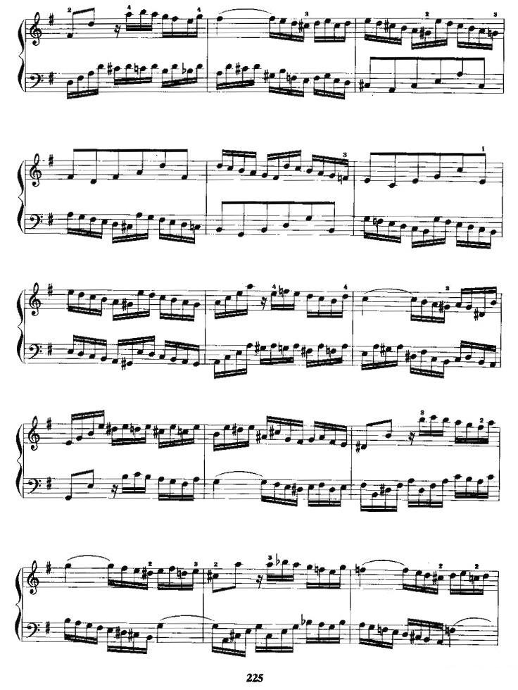 e小调前奏曲与赋格手风琴曲谱（图6）