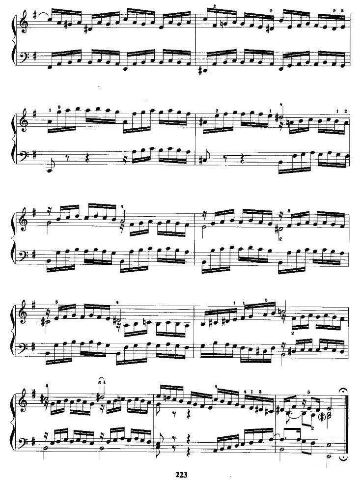 e小调前奏曲与赋格手风琴曲谱（图4）