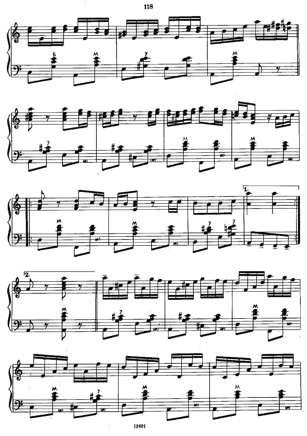小苹果变奏曲手风琴曲谱（图2）