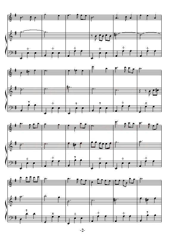 白桦林手风琴曲谱（图2）