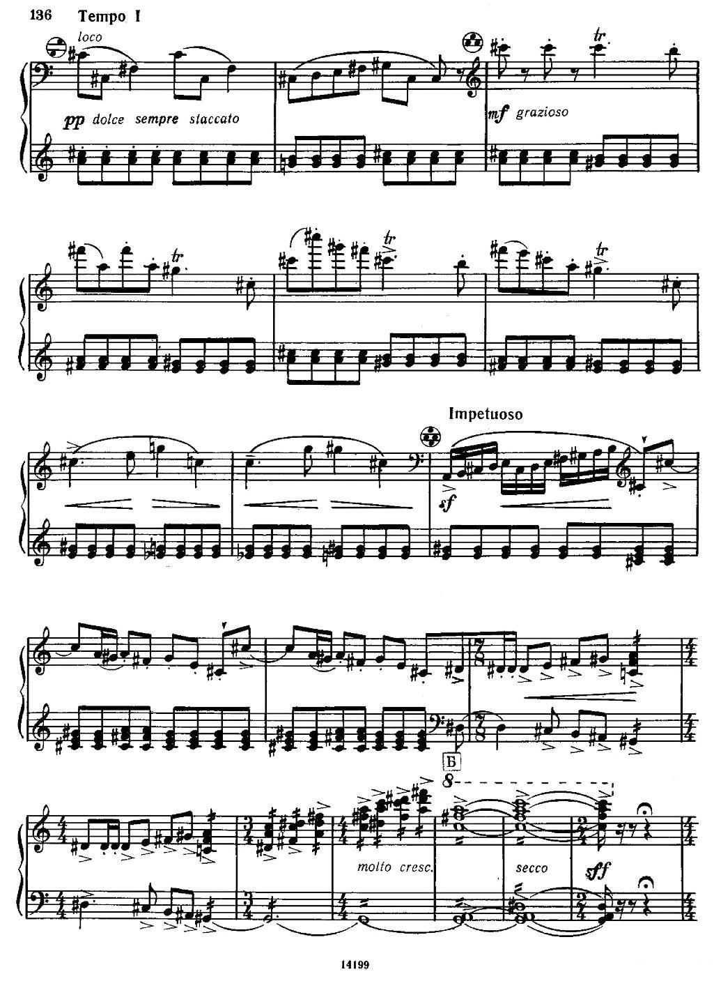 佐罗塔耶夫 - 奏鸣曲二号手风琴曲谱（图7）