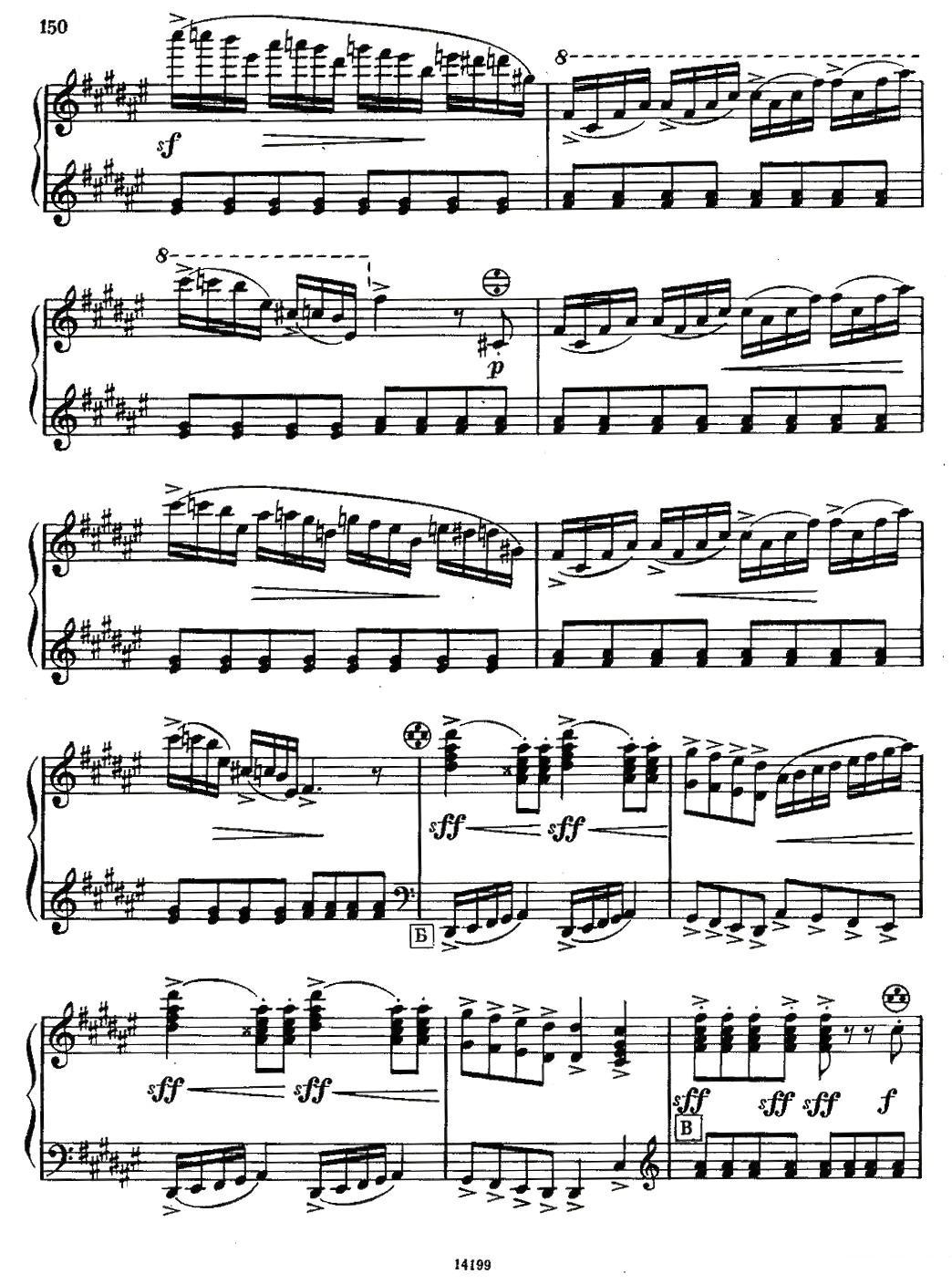 佐罗塔耶夫 - 奏鸣曲二号手风琴曲谱（图21）