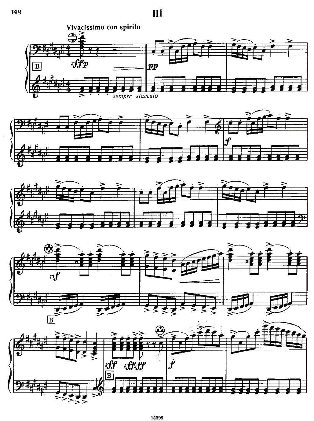 佐罗塔耶夫 - 奏鸣曲二号手风琴曲谱（图19）