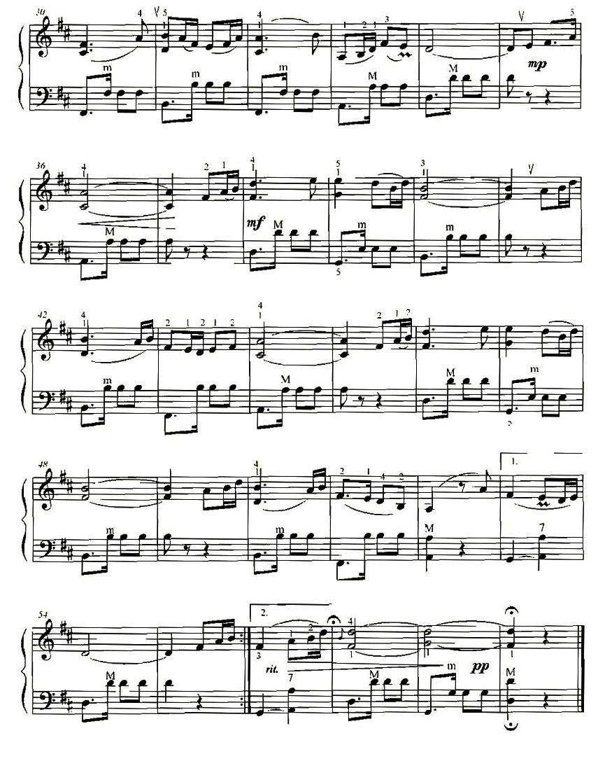 美丽的草原我的家手风琴曲谱（图2）