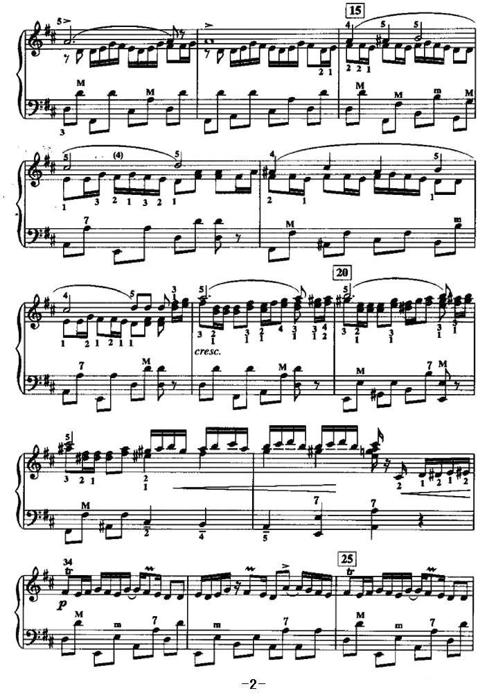 掀起你的盖头来手风琴曲谱（图2）
