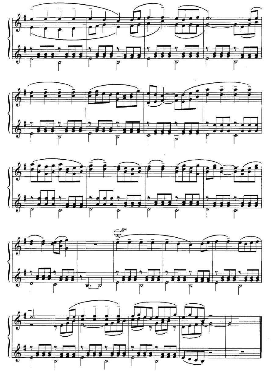 斯特拉文斯基 - 八首自由低音手风琴小品手风琴曲谱（图6）