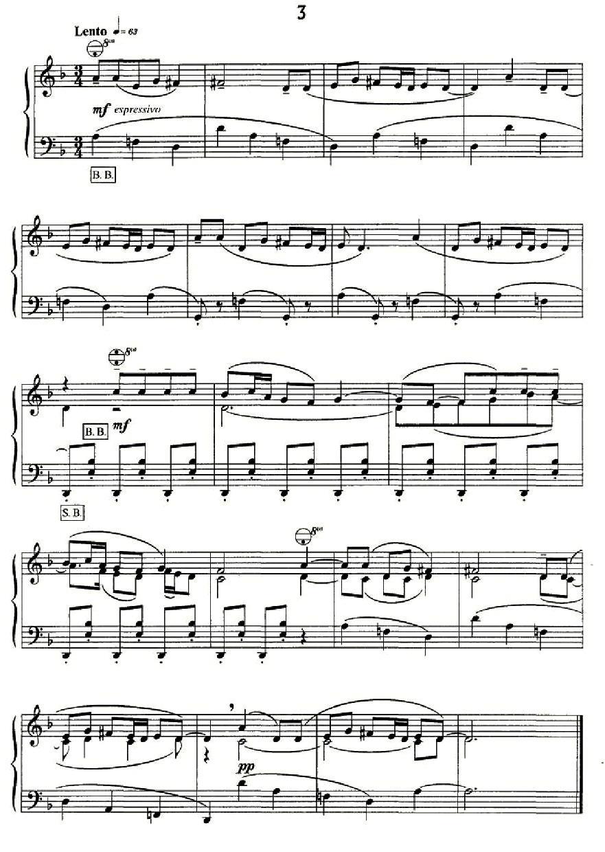 斯特拉文斯基 - 八首自由低音手风琴小品手风琴曲谱（图3）