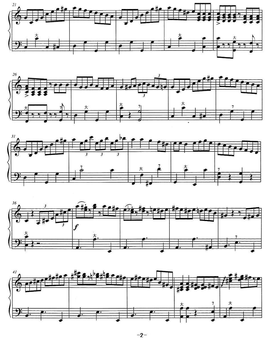 哥斯达黎加人手风琴曲谱（图2）