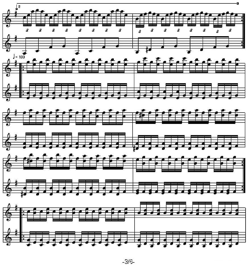 La Chute手风琴曲谱（图3）