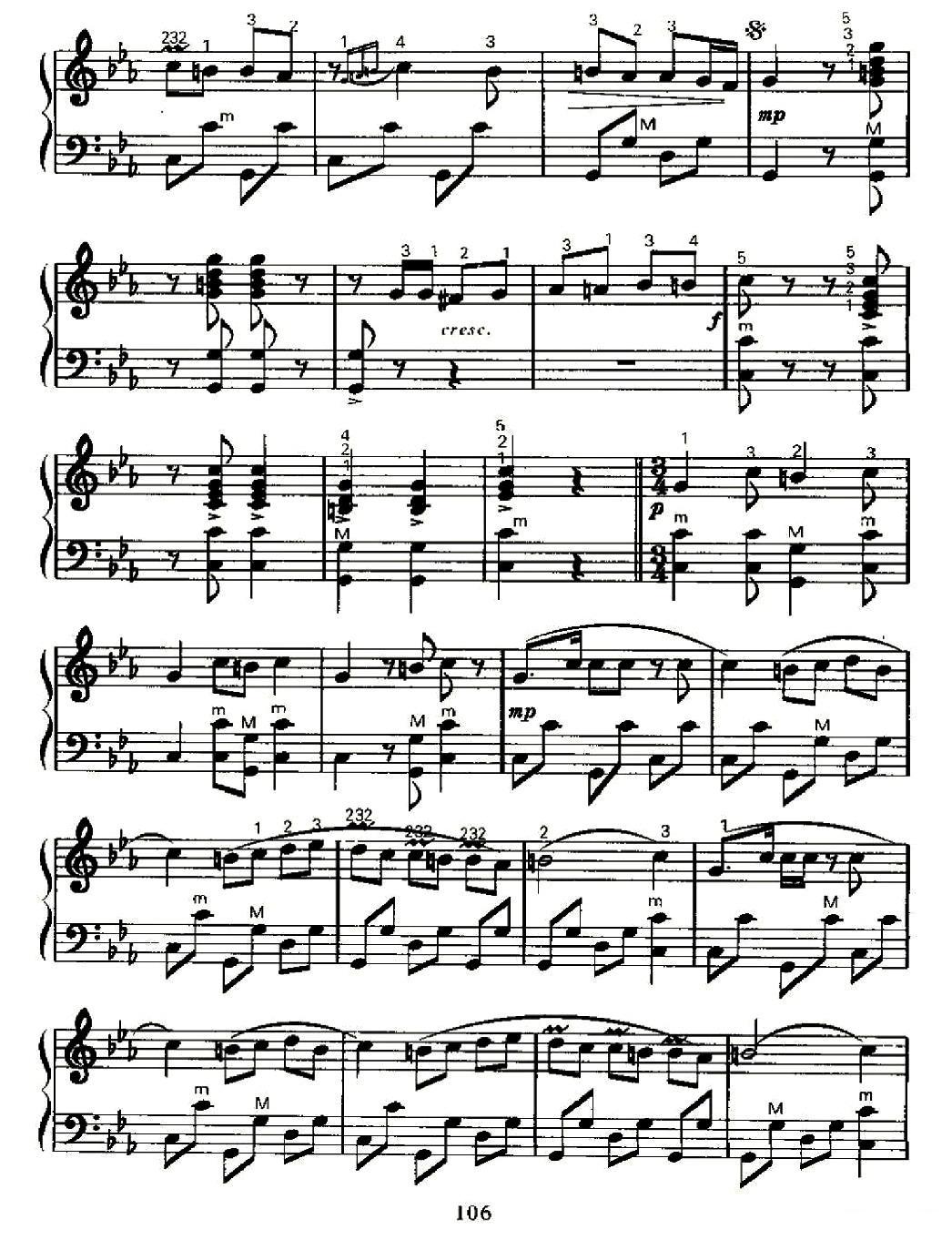 阿拉伯舞曲手风琴曲谱（图2）