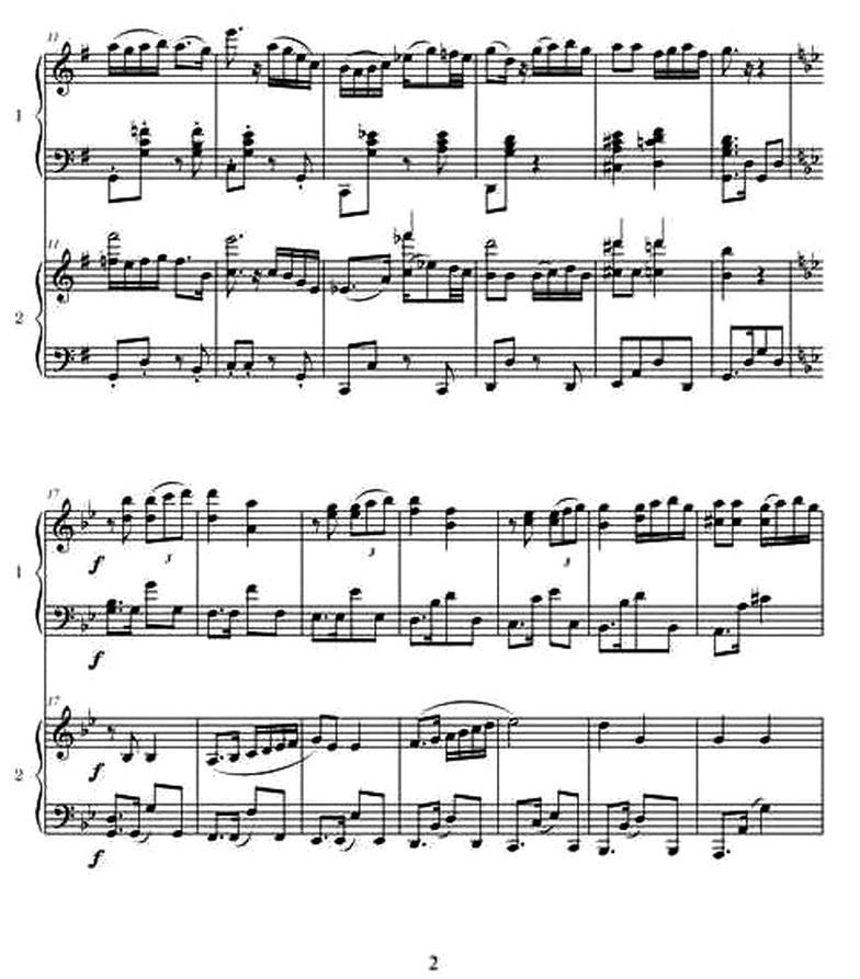 只差一步（二重奏）手风琴曲谱（图2）
