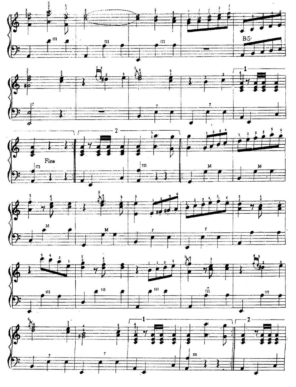 黑龙江之浪（又名：黑龙江波涛）手风琴曲谱（图2）