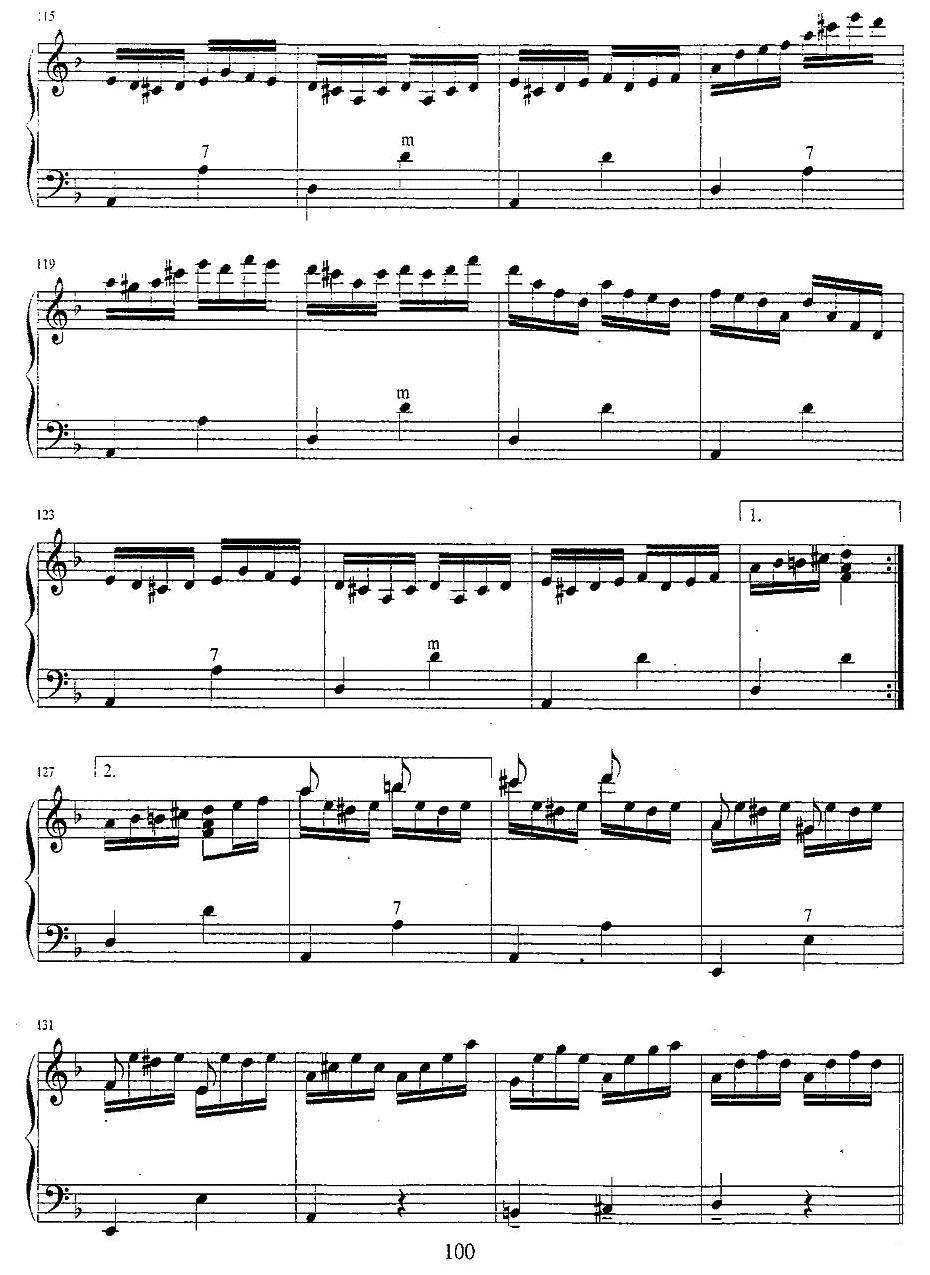 民歌主题变奏手风琴曲谱（图6）