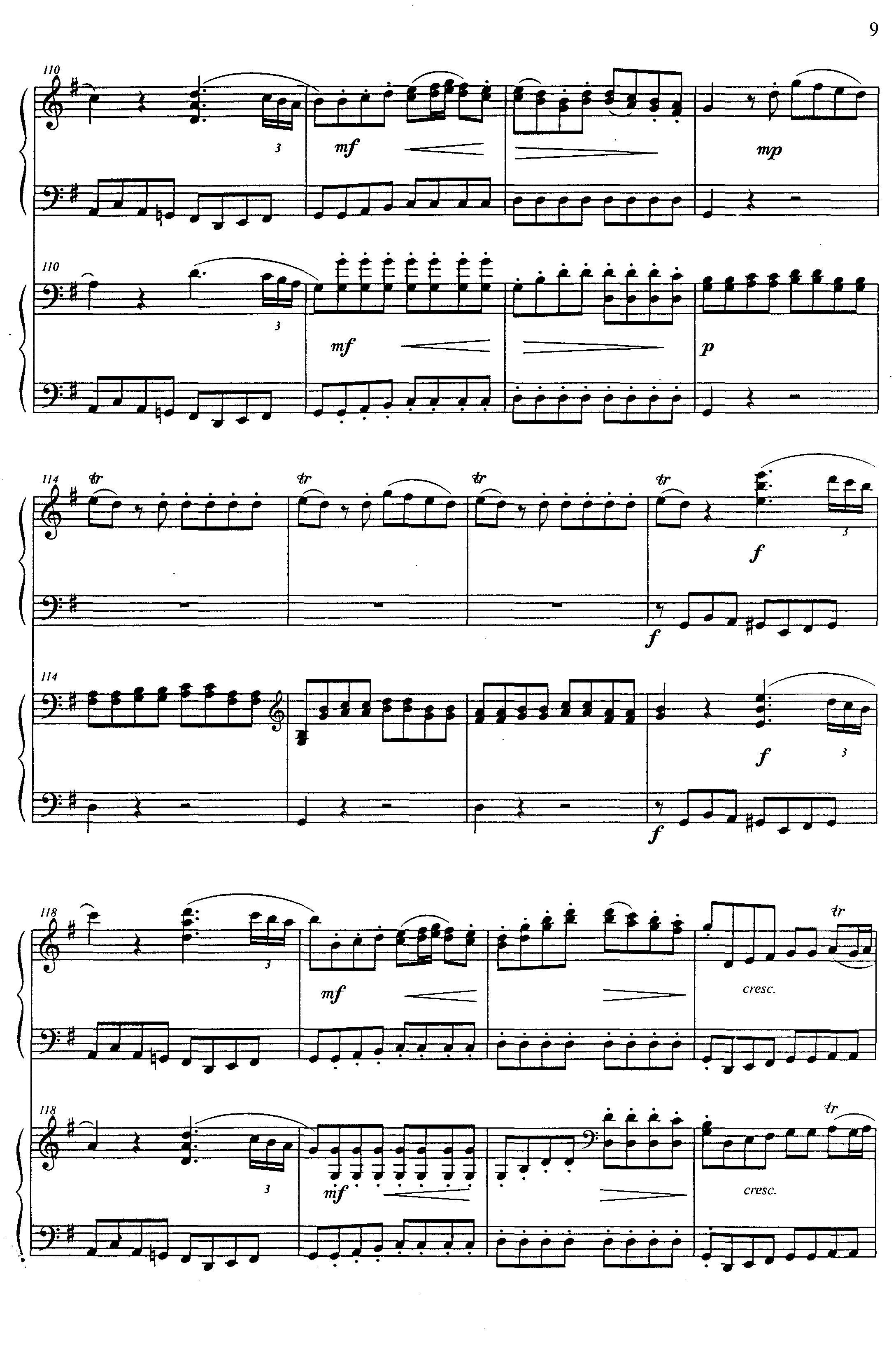 G大调弦乐小夜曲 第一乐章（二重奏）手风琴曲谱（图9）