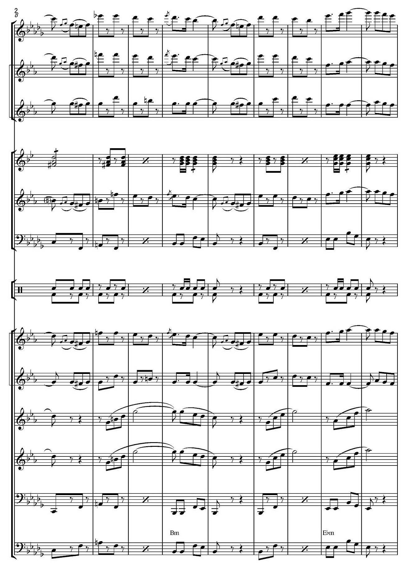 俄罗斯进行曲（marche-834）（合奏、俄罗斯原版谱）手风琴曲谱（图2）