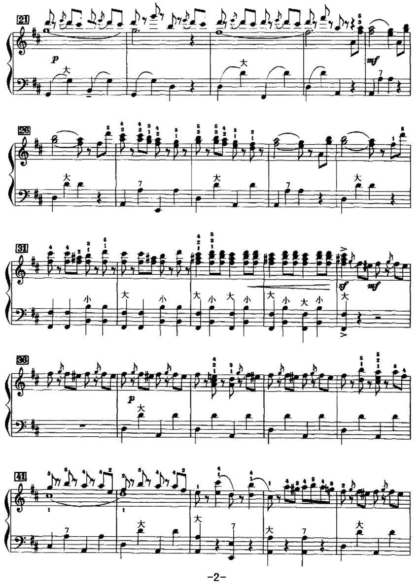 拉德茨基进行曲手风琴曲谱（图2）