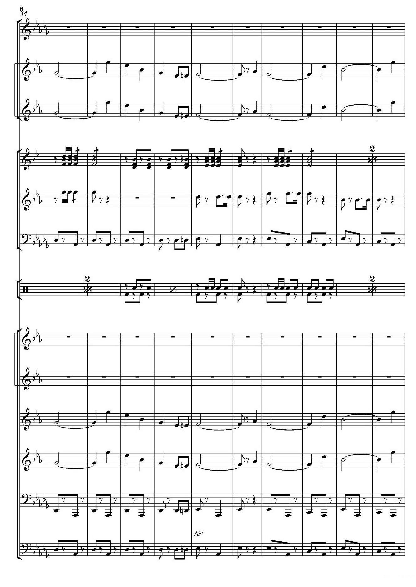 俄罗斯进行曲（marche-834）（合奏、俄罗斯原版谱）手风琴曲谱（图6）