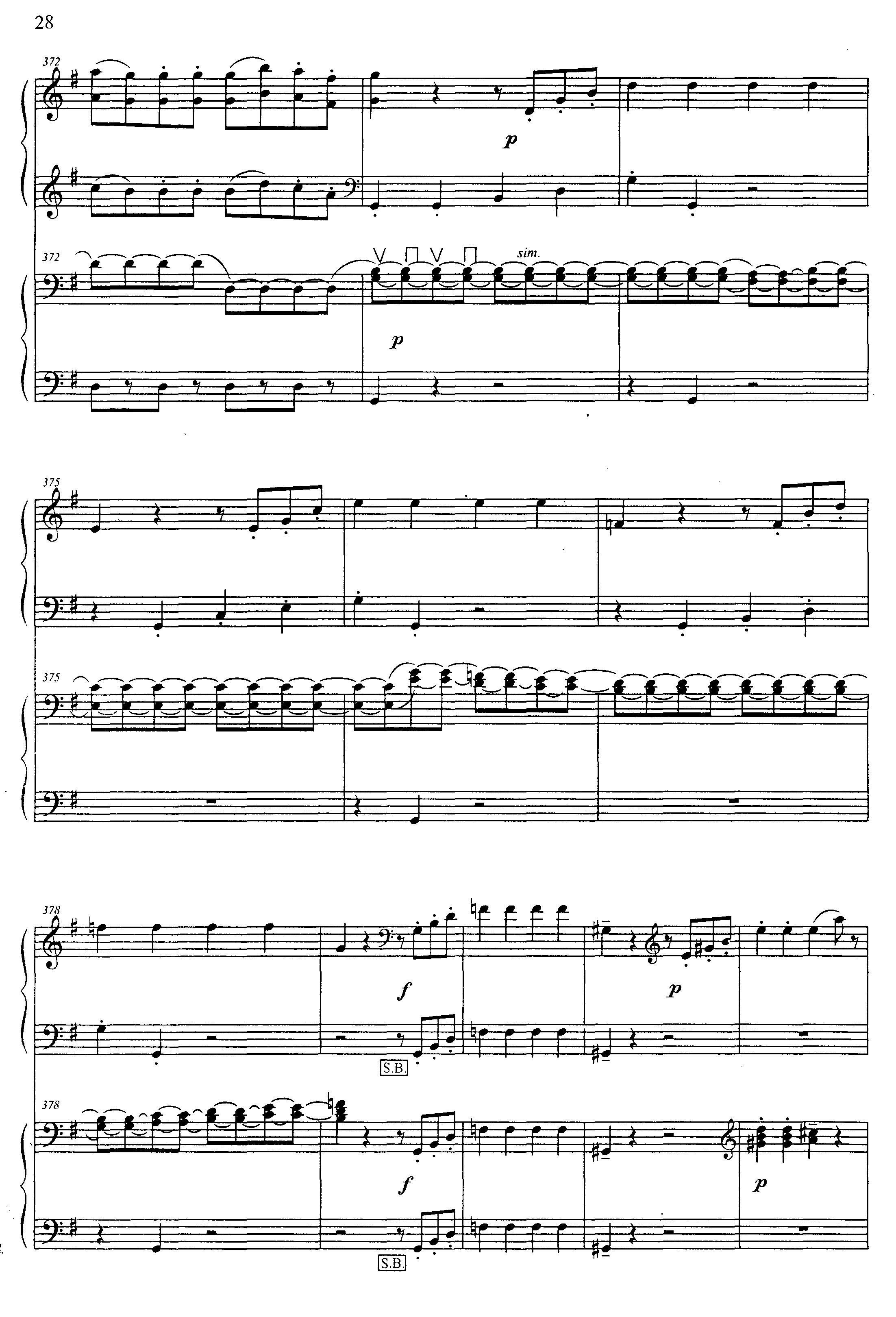 G大调弦乐小夜曲 第四乐章（二重奏）手风琴曲谱（图10）