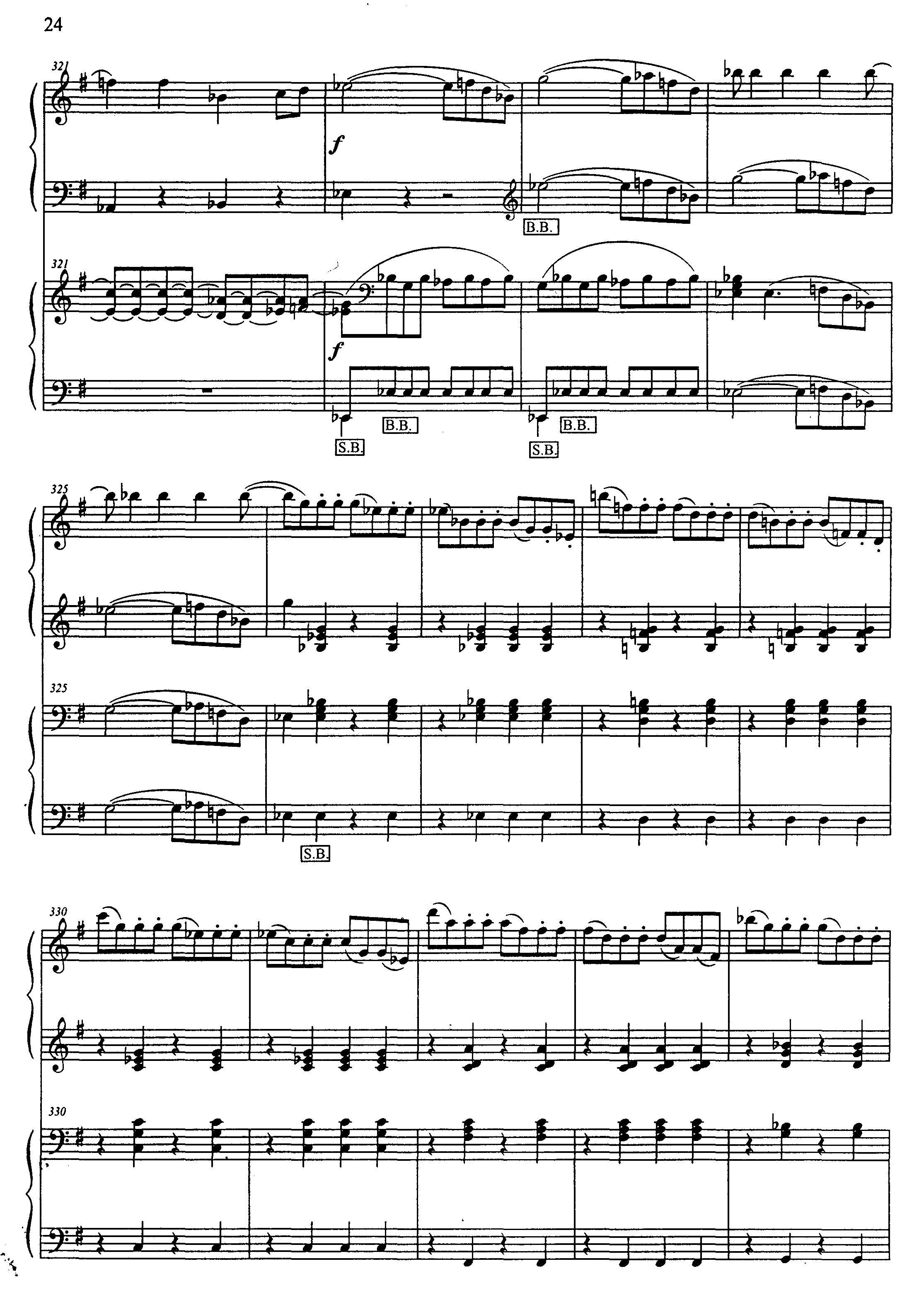 G大调弦乐小夜曲 第四乐章（二重奏）手风琴曲谱（图6）