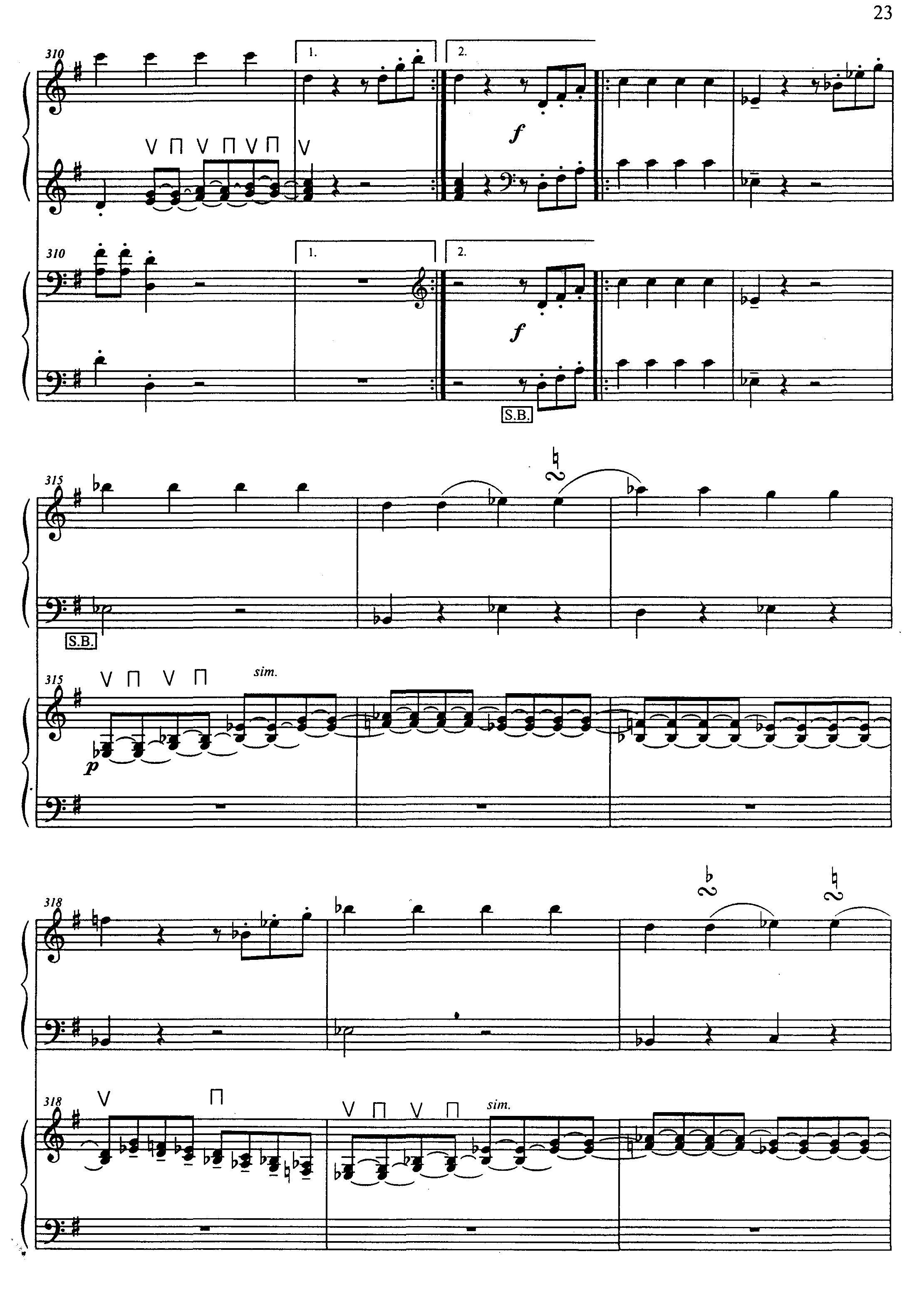 G大调弦乐小夜曲 第四乐章（二重奏）手风琴曲谱（图5）