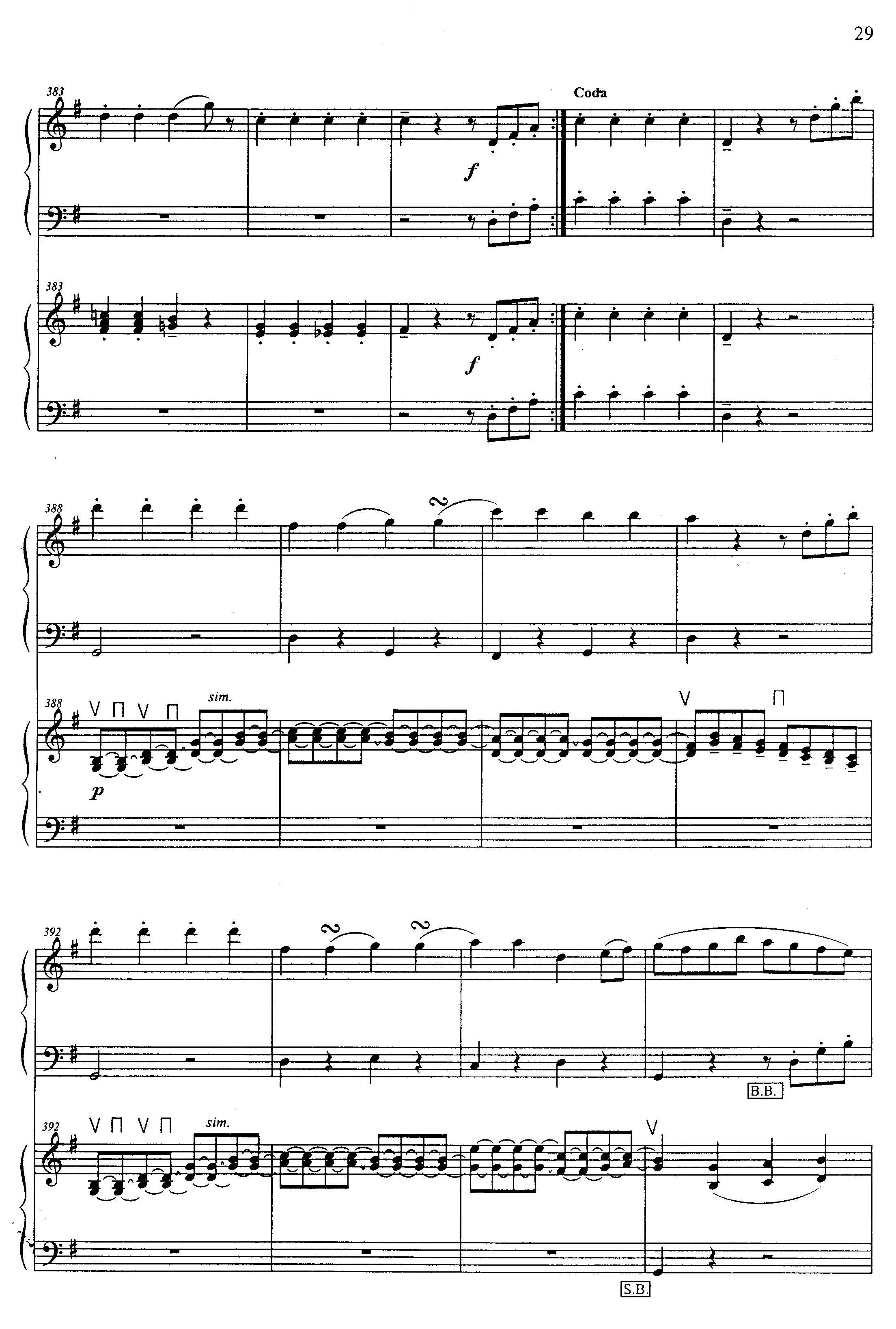 G大调弦乐小夜曲 第四乐章（二重奏）手风琴曲谱（图11）