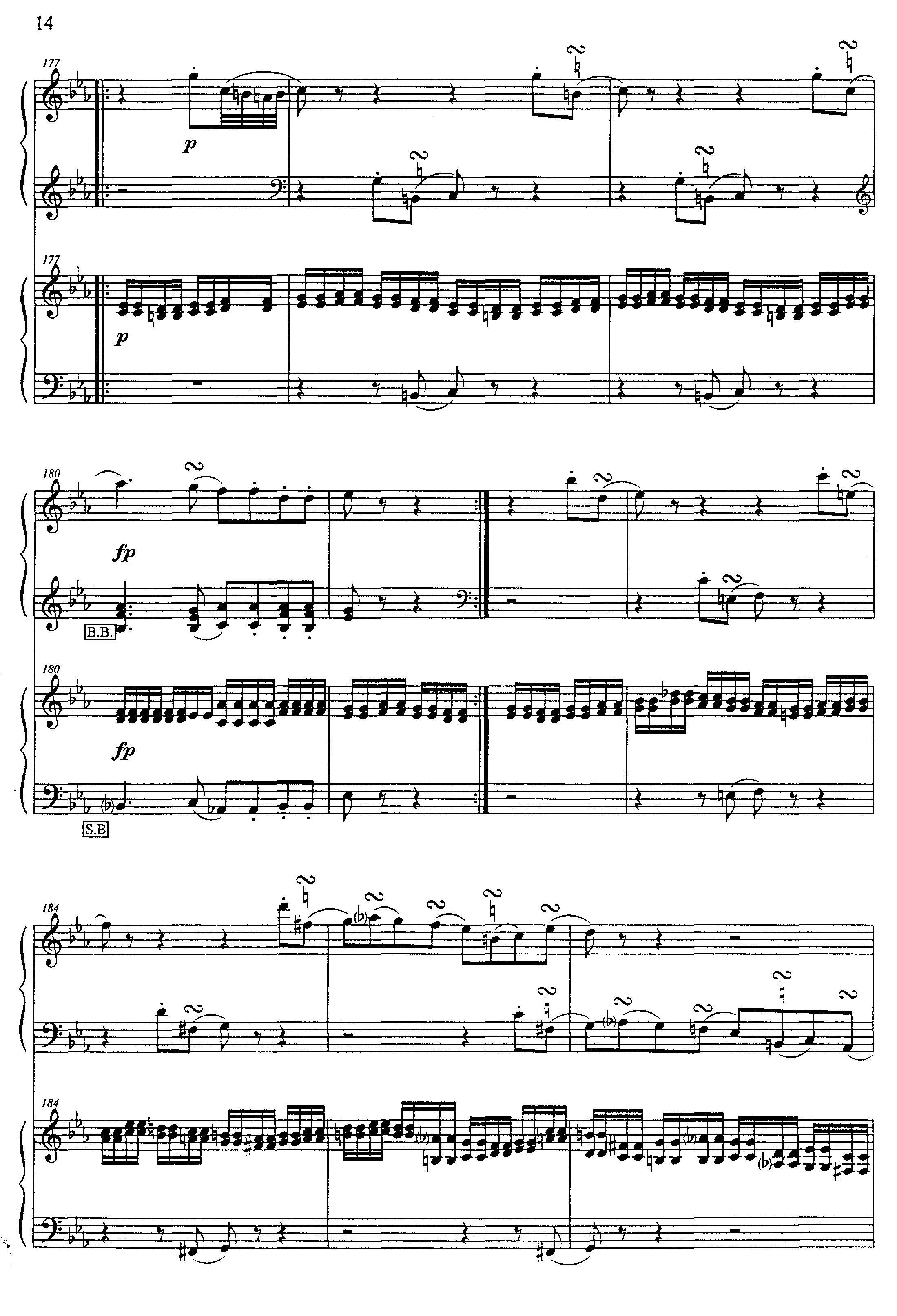 G大调弦乐小夜曲 第二乐章（二重奏）手风琴曲谱（图4）