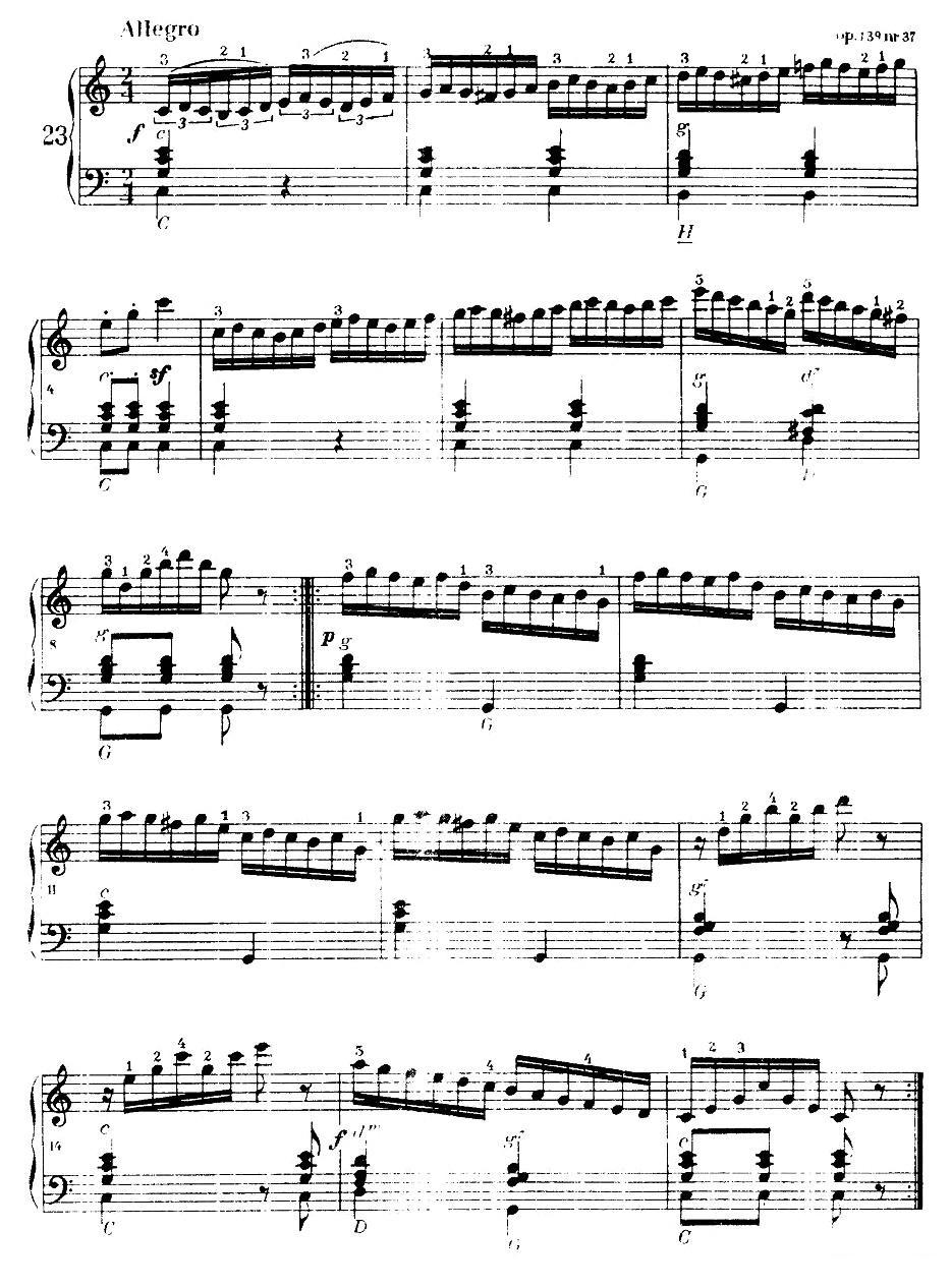 《车尔尼手风琴练习曲集》（第Ⅰ册）（22—36）手风琴曲谱（图2）