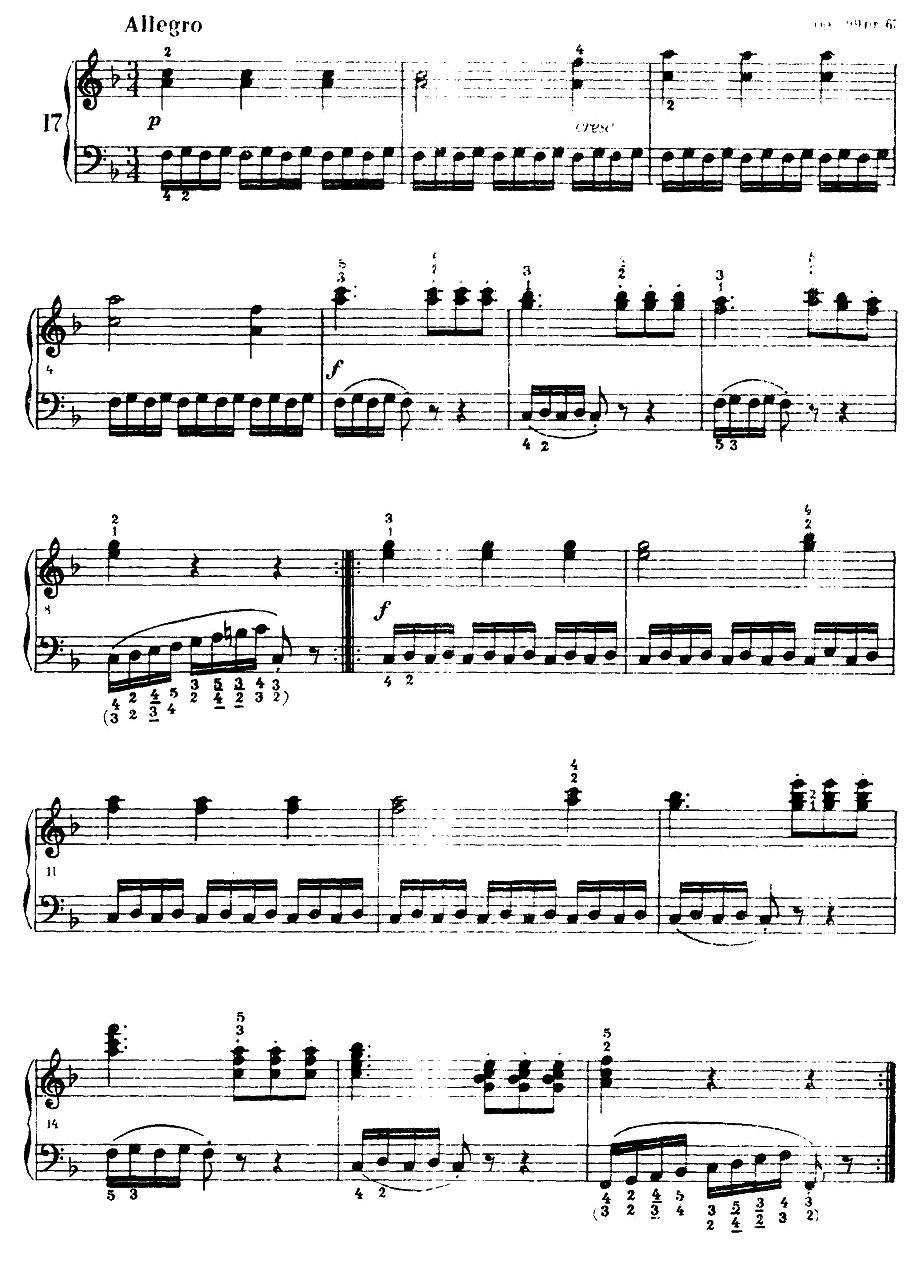 《车尔尼手风琴练习曲集》（第Ⅰ册）（10—21）手风琴曲谱（图6）