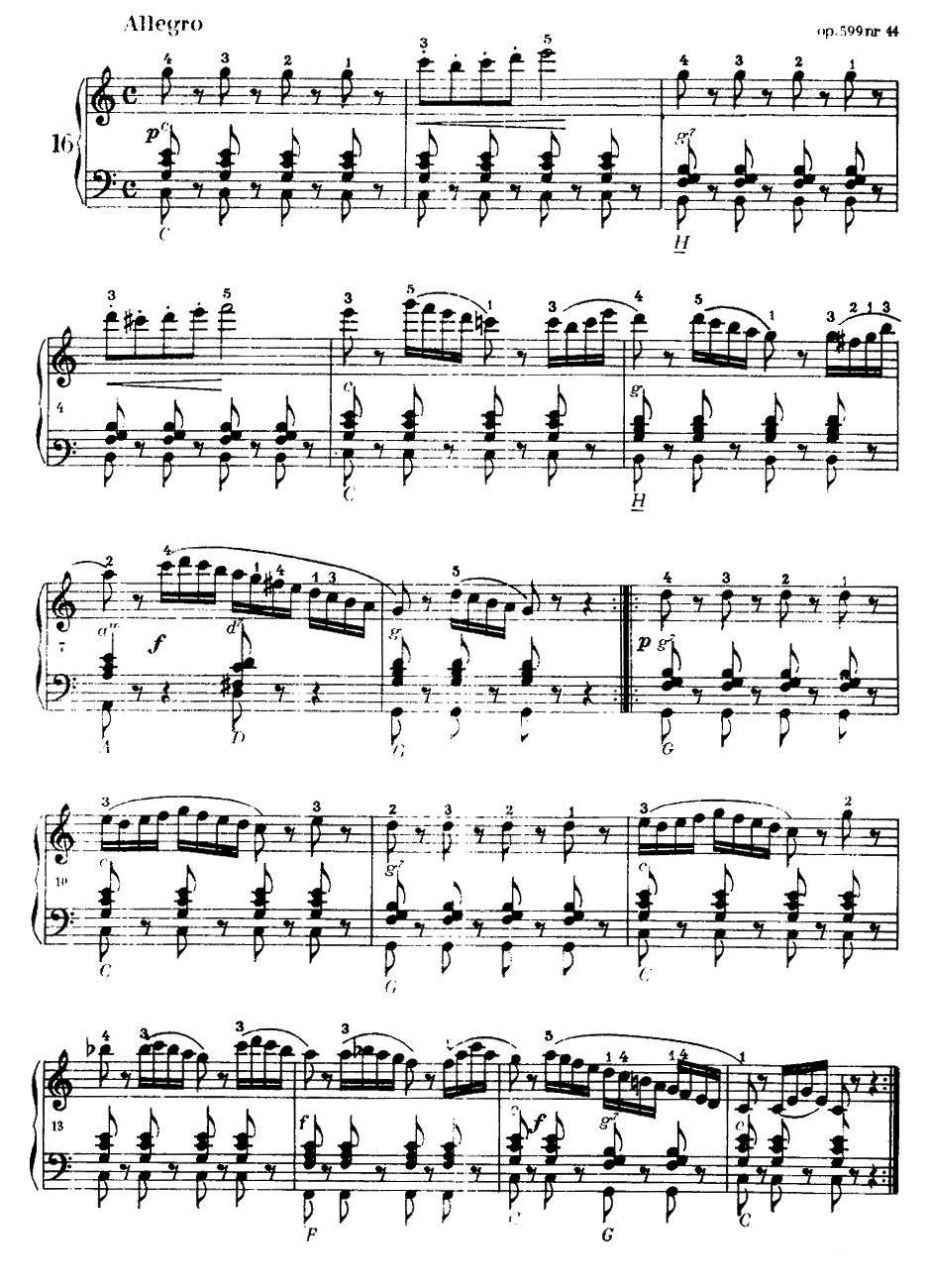 《车尔尼手风琴练习曲集》（第Ⅰ册）（10—21）手风琴曲谱（图5）