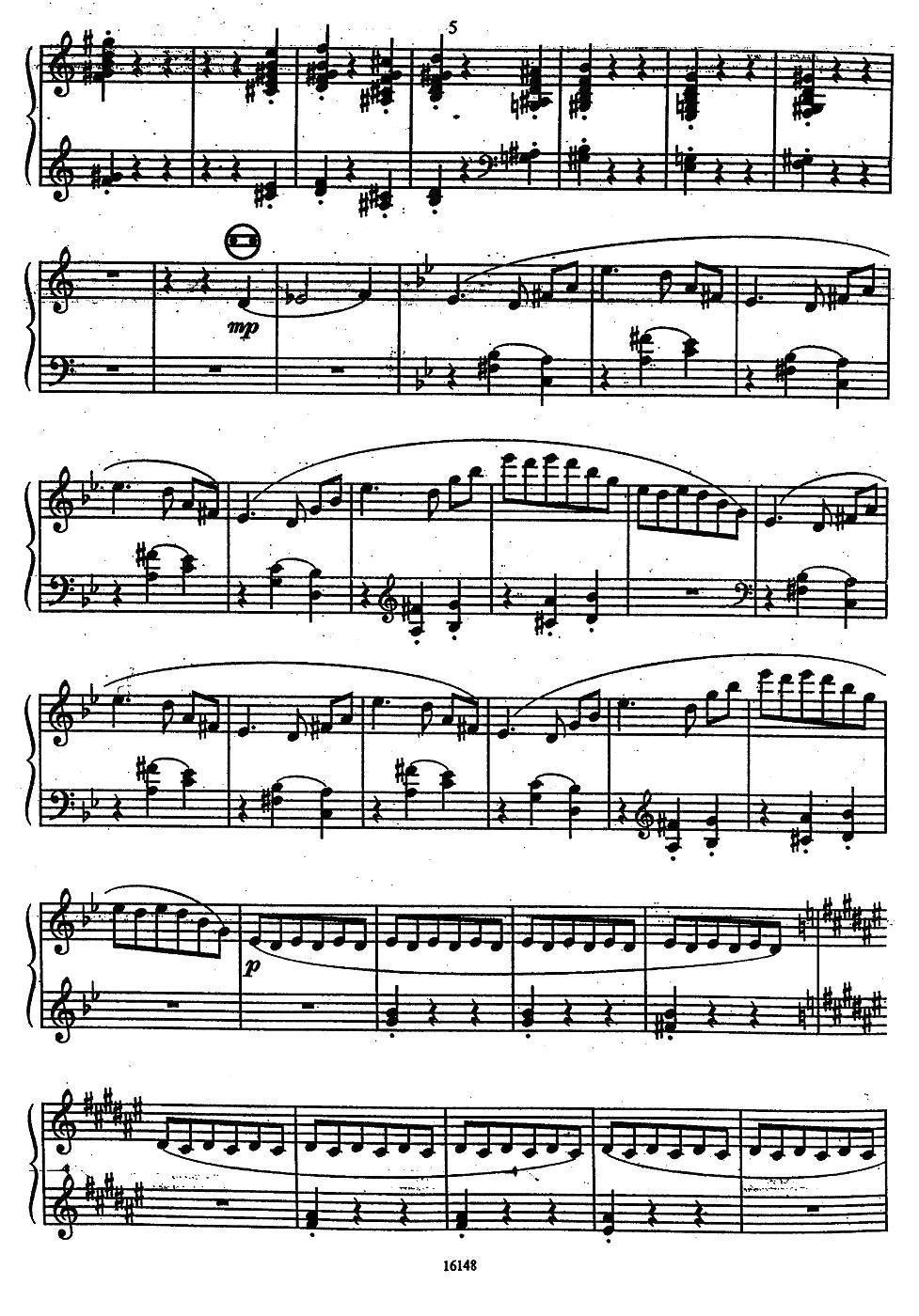 被遗忘的圆舞曲（第一首）手风琴曲谱（图5）