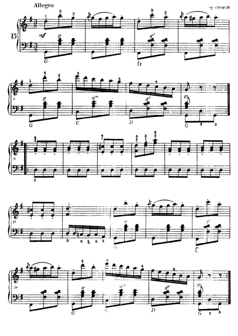 《车尔尼手风琴练习曲集》（第Ⅰ册）（10—21）手风琴曲谱（图4）