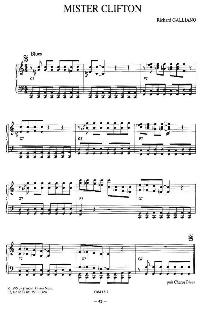 MISTER CLIFTON手风琴曲谱（图1）