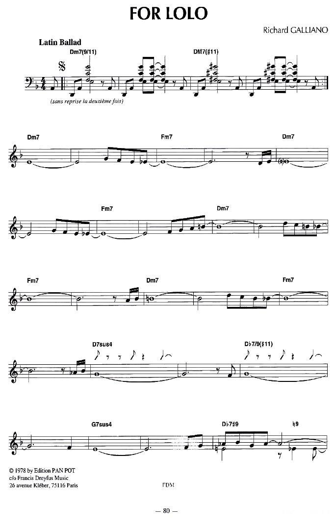 FOR LOLO手风琴曲谱（图1）