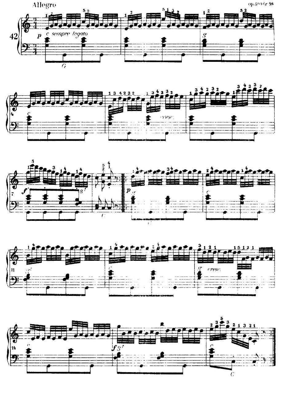 《车尔尼手风琴练习曲集》（第Ⅰ册）（37—44）手风琴曲谱（图5）