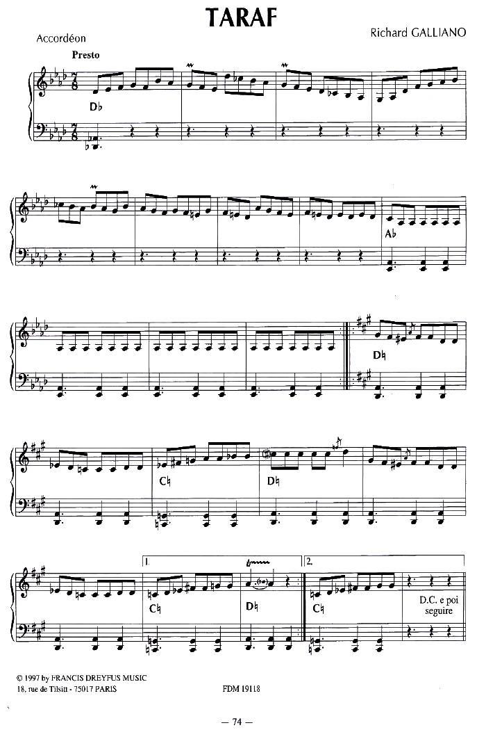 TARAF手风琴曲谱（图1）