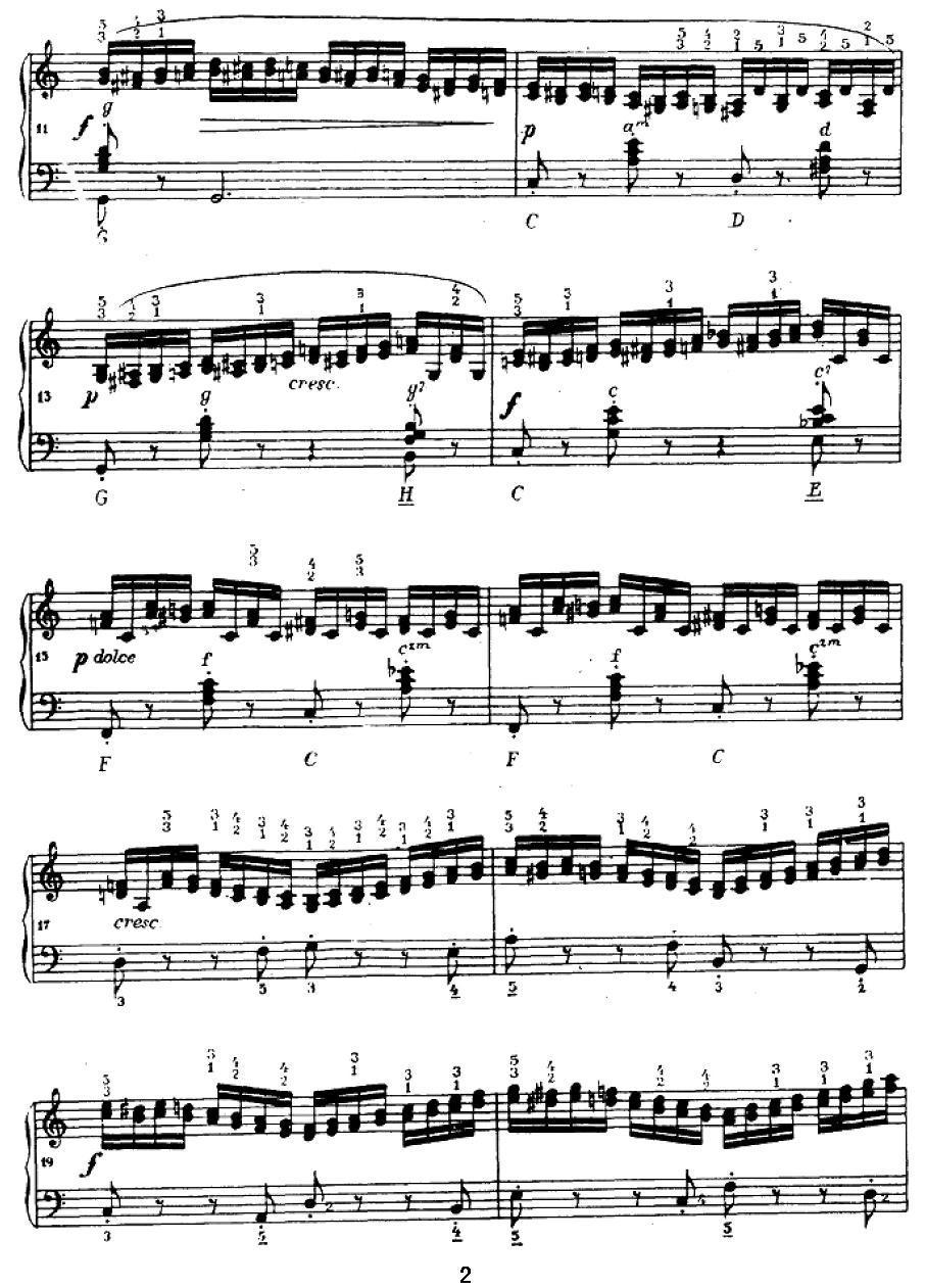手风琴练习曲（4）手风琴曲谱（图2）