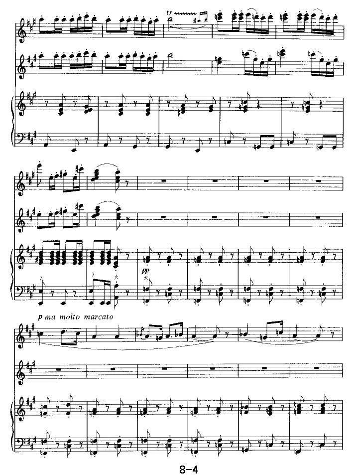 《卡门》序曲（二重奏）手风琴曲谱（图4）
