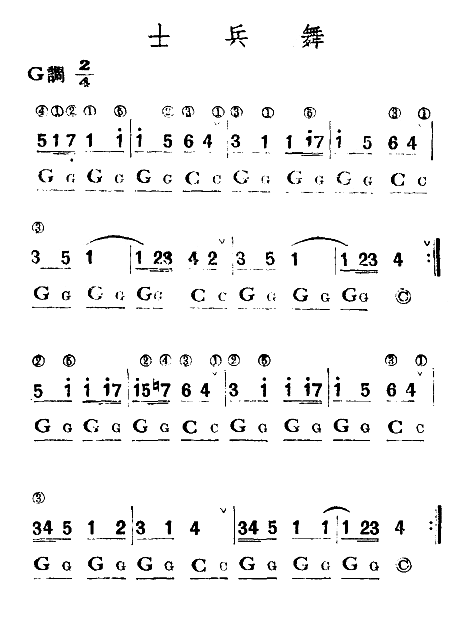 士兵舞（手风琴谱）手风琴曲谱（图1）