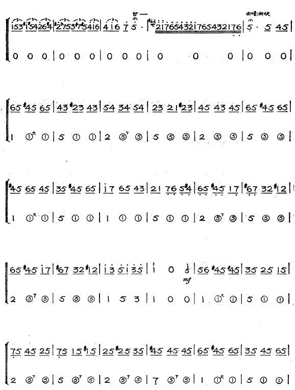 威尼斯狂欢节4手风琴曲谱（图1）