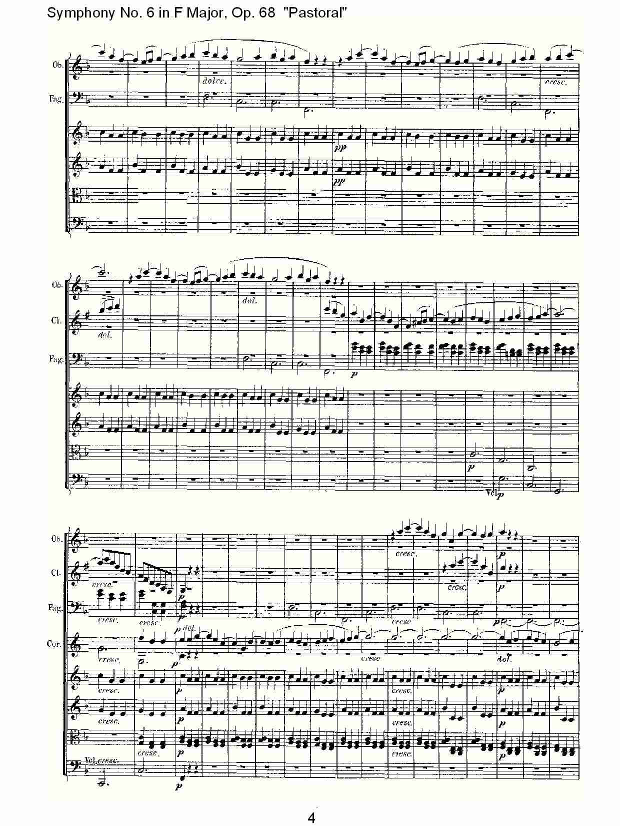 F大调第六交响曲 Op.68 “田园” 第三乐章总谱（图4）