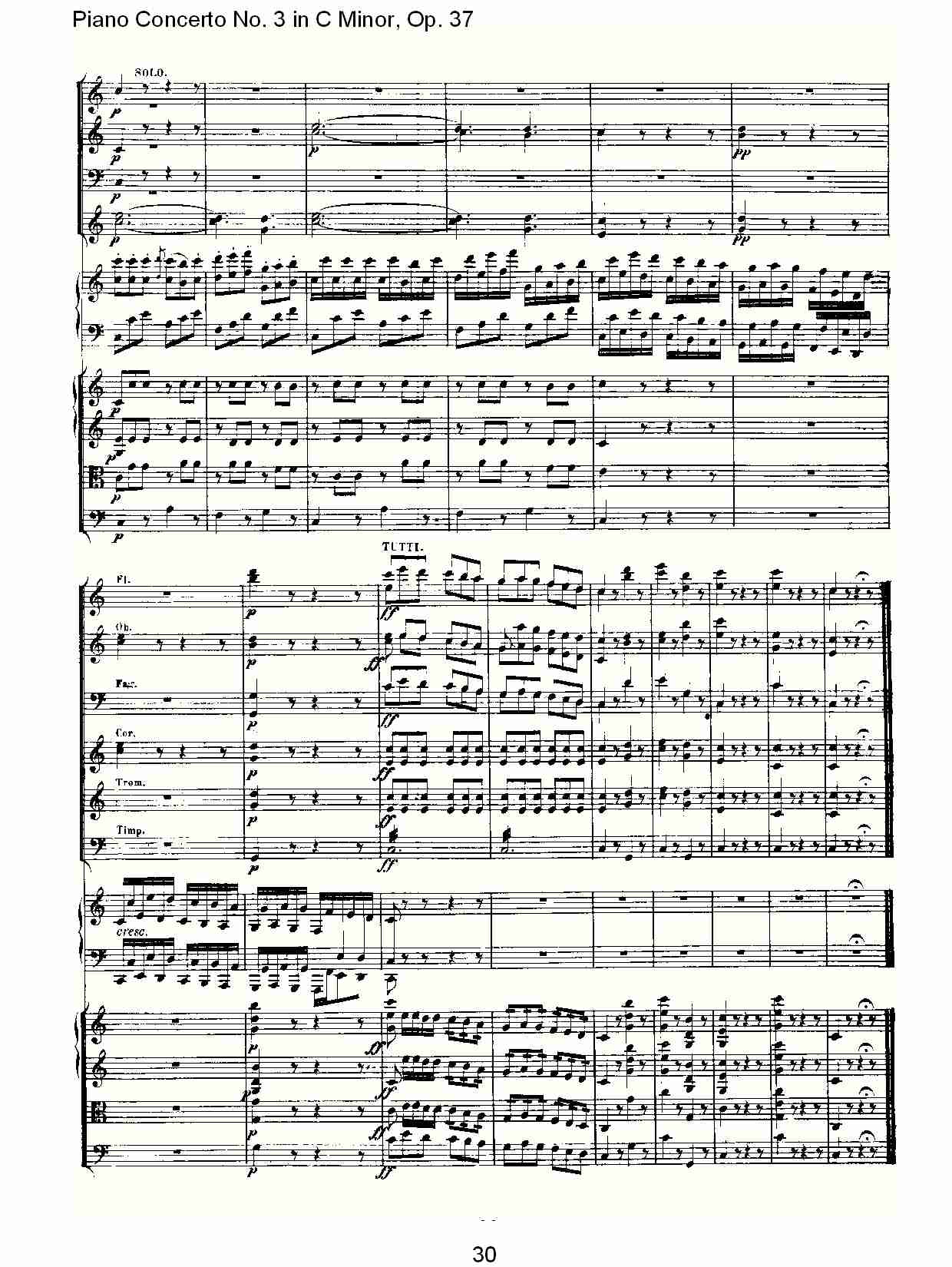 Ｃ大调钢琴第三协奏曲 Op.37） 第三乐章（三）总谱（图10）