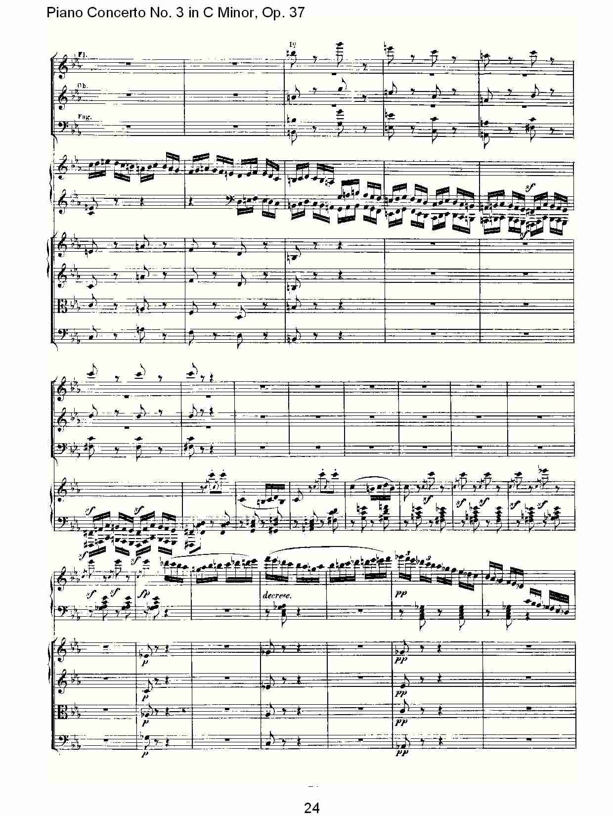 Ｃ大调钢琴第三协奏曲 Op.37） 第三乐章（三）总谱（图4）