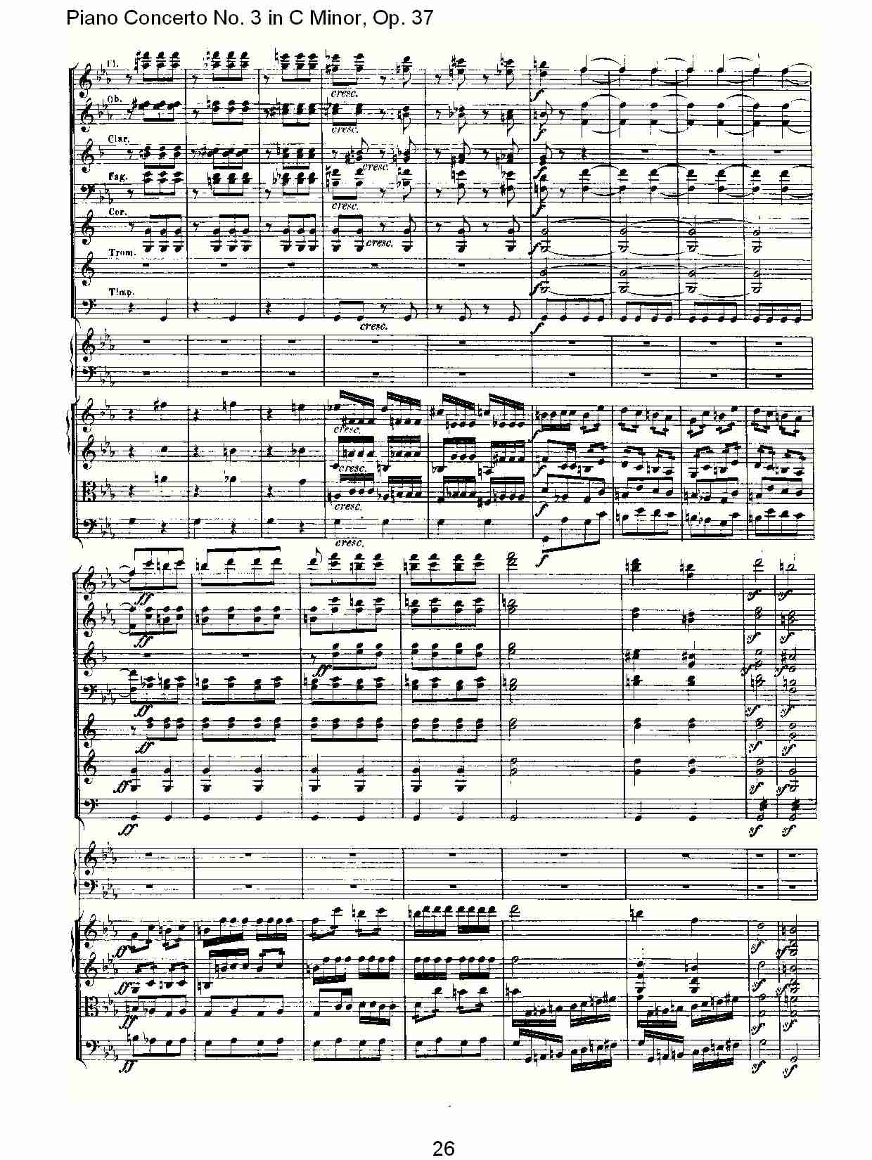 Ｃ大调钢琴第三协奏曲 Op.37） 第三乐章（三）总谱（图6）