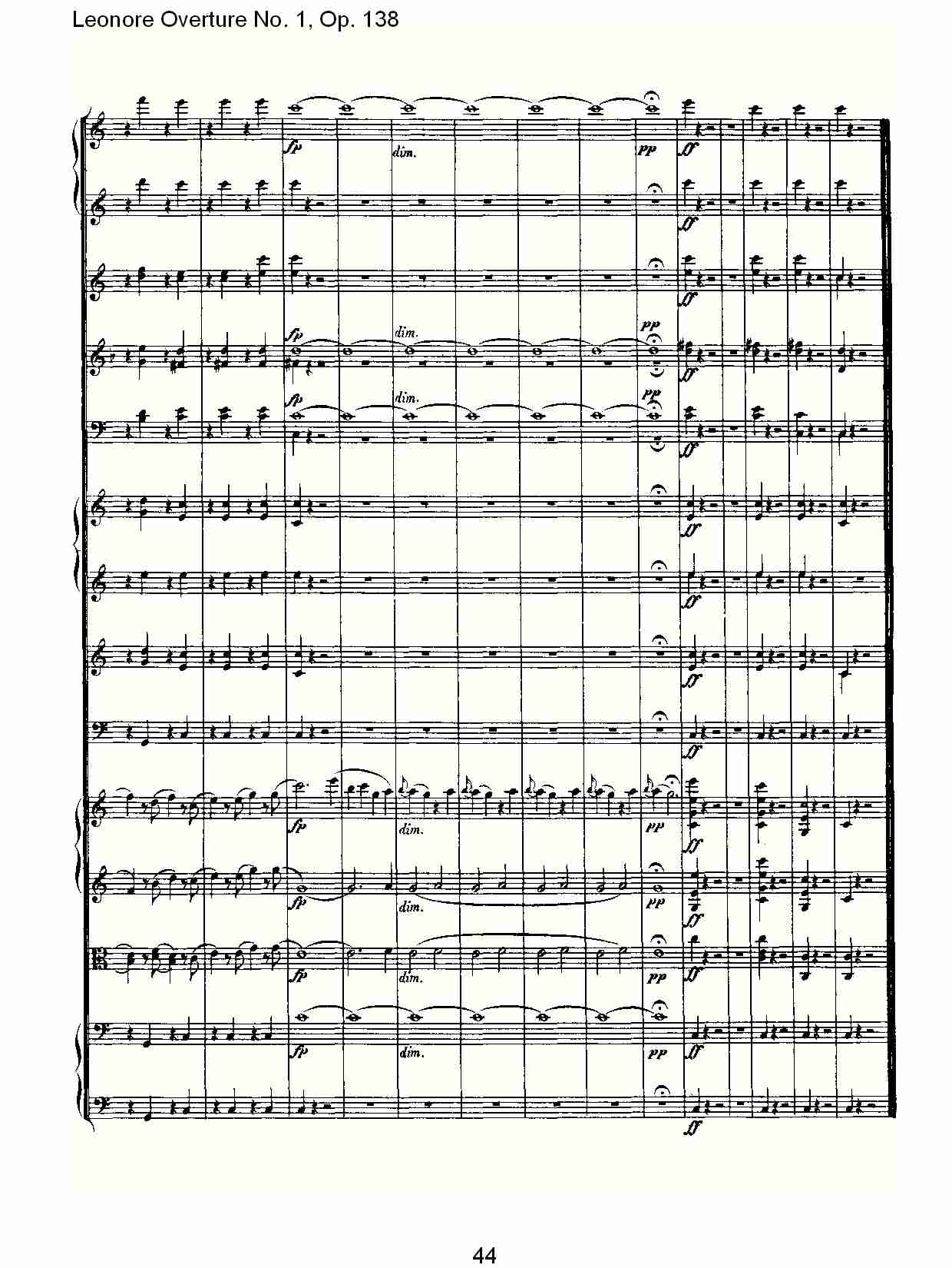 Leonore Overture No.1, Op. 138　（五）总谱（图4）