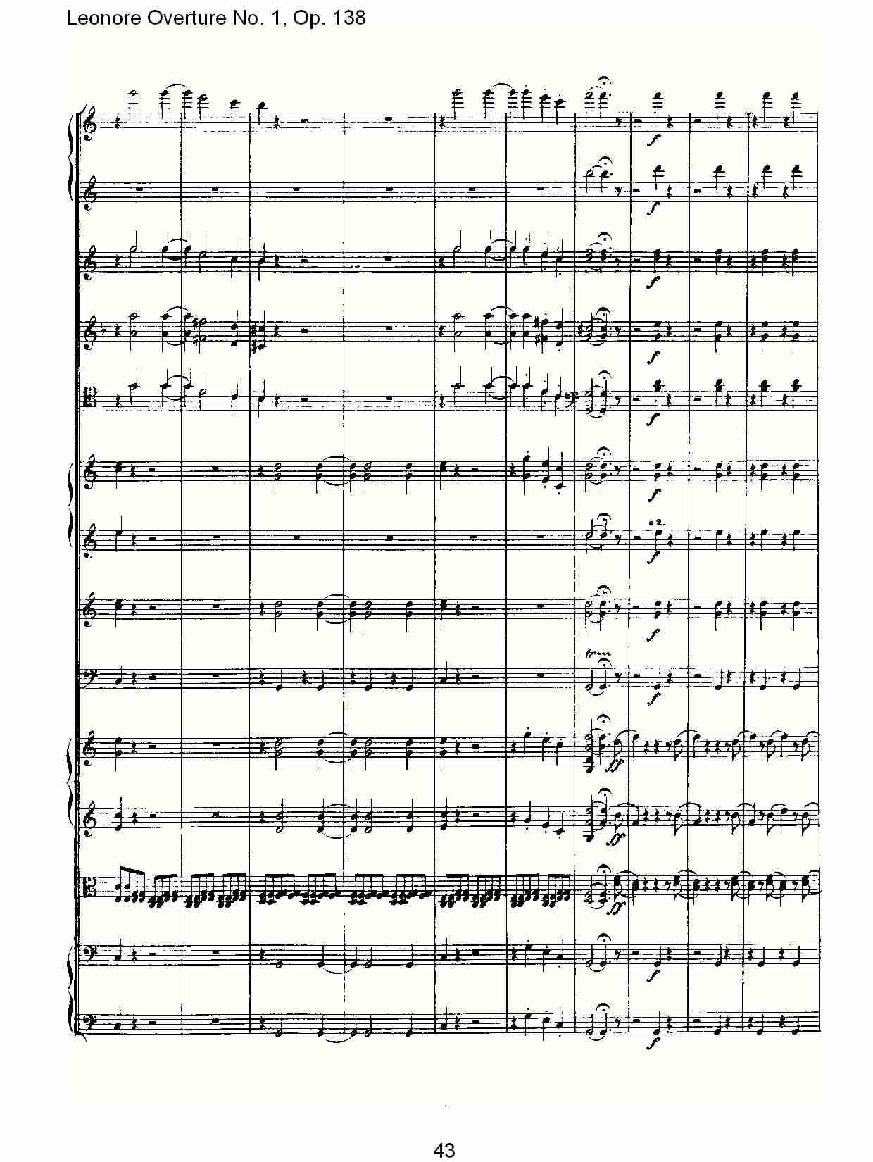 Leonore Overture No.1, Op. 138　（五）总谱（图3）